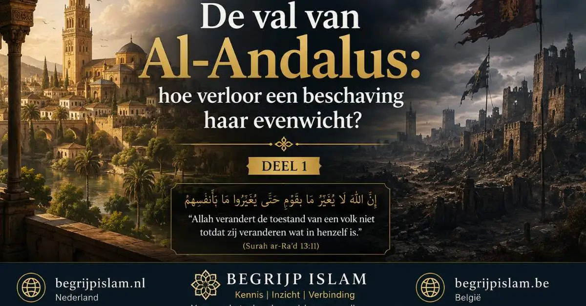 Cinematische illustratie van de val van Al-Andalus tussen beschaving, verdeeldheid en spiritueel verval
