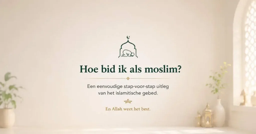 Moslim verricht het islamitische gebed in rustige spirituele sfeer