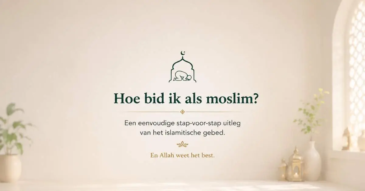 Moslim verricht het islamitische gebed in rustige spirituele sfeer