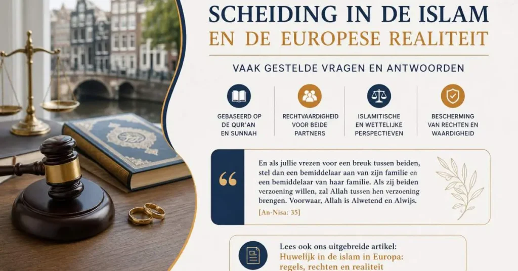 Islamitische scheiding in Europa: visuele weergave van huwelijk, conflict en verzoening binnen een islamitische context