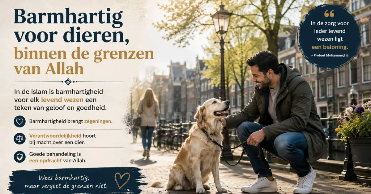 Haat de islam honden? Europese man toont barmhartigheid aan een hond volgens de Koran en de soenna.