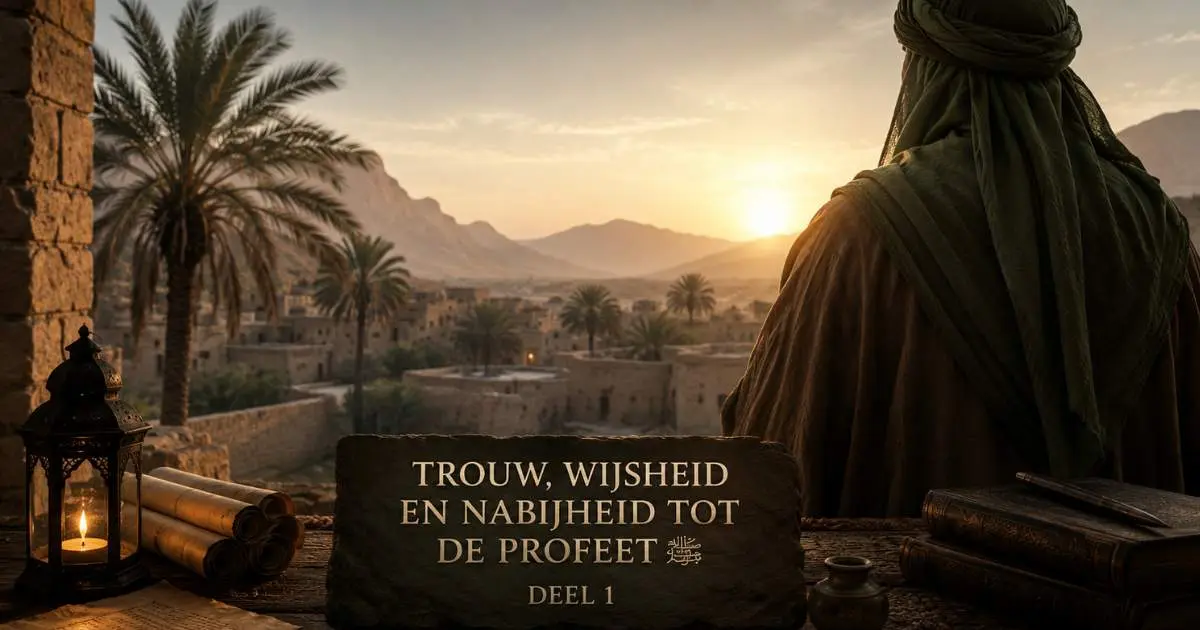 Hoedhayfa ibn al Yaman kijkt uit over Medina als symbool van trouw, waakzaamheid en nabijheid tot de Profeet