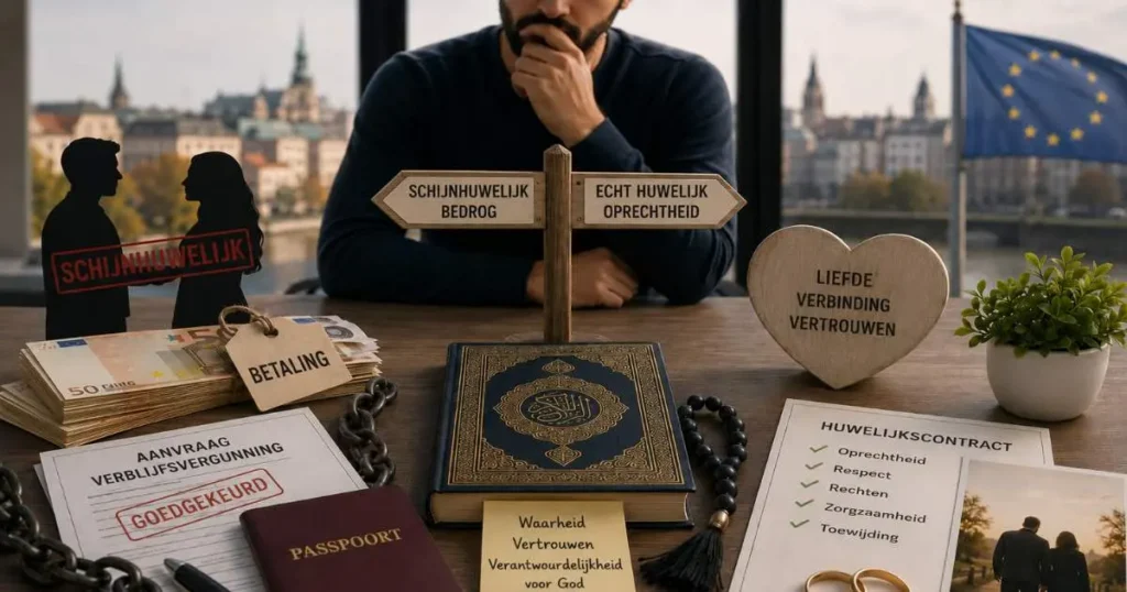 Schijnhuwelijk voor een verblijfsvergunning tegenover een oprecht huwelijk met verantwoordelijkheid, vertrouwen en huwelijksrechten