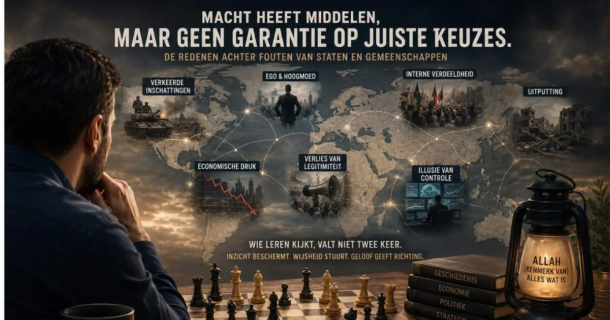 Strategisch bewustzijn over waarom machtige staten falen door verkeerde inschattingen, verdeeldheid, economische druk en verlies van legitimiteit