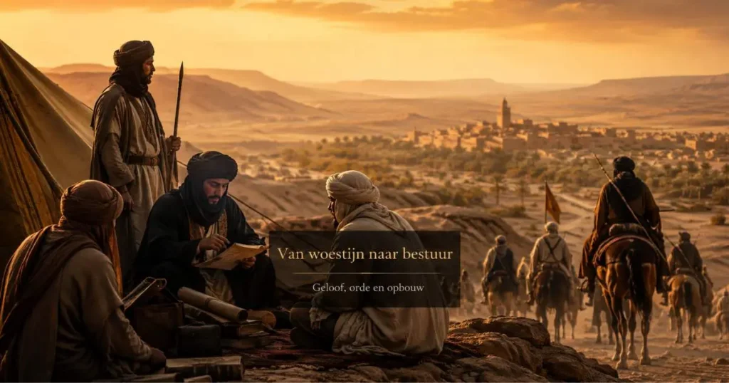 Almoraviden in de Sahara op weg van religieuze hervormingsbeweging naar georganiseerd bestuur